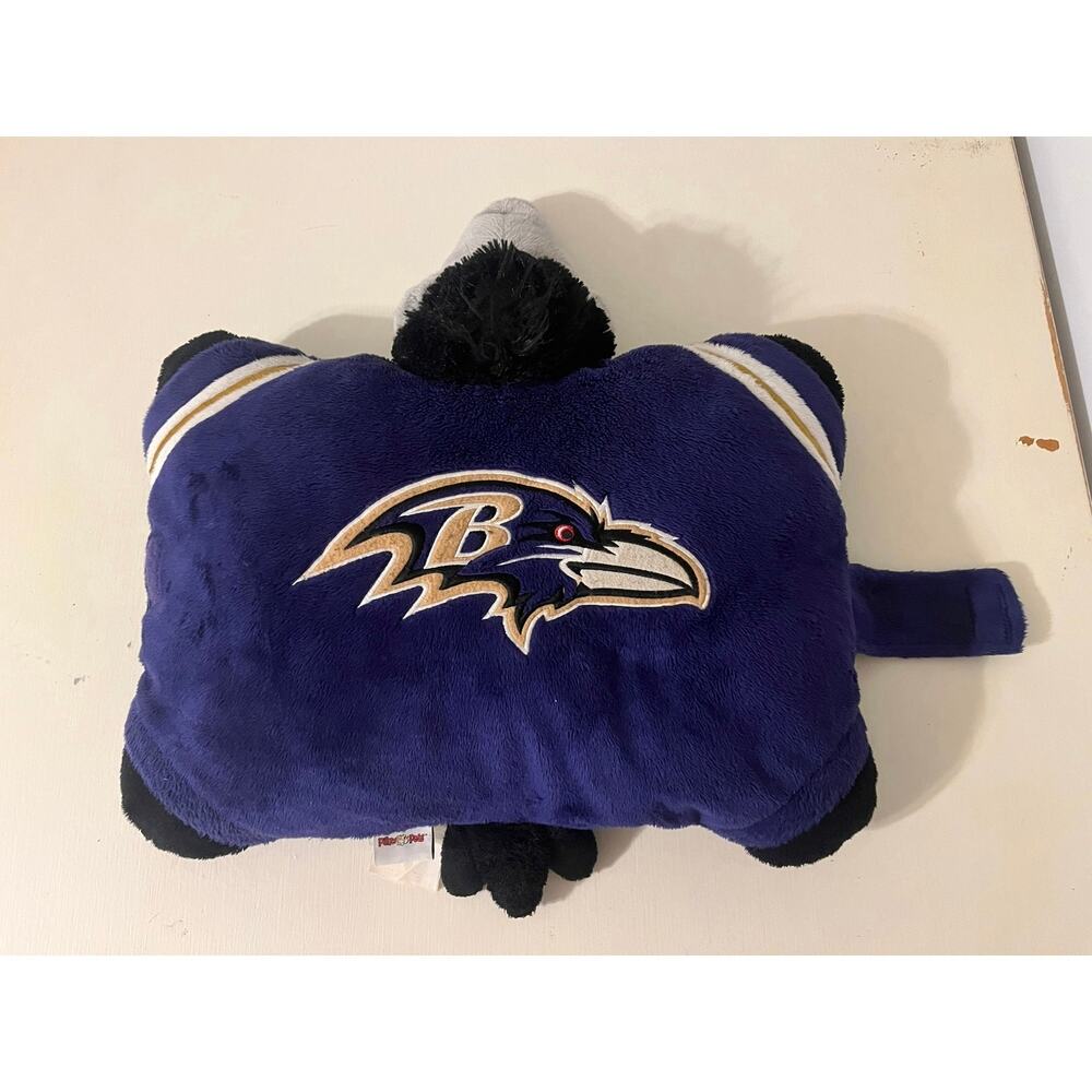 Baltimore Ravens Pillow Pets Plush NFL Mascot Poe Pillow Purple Football 2009